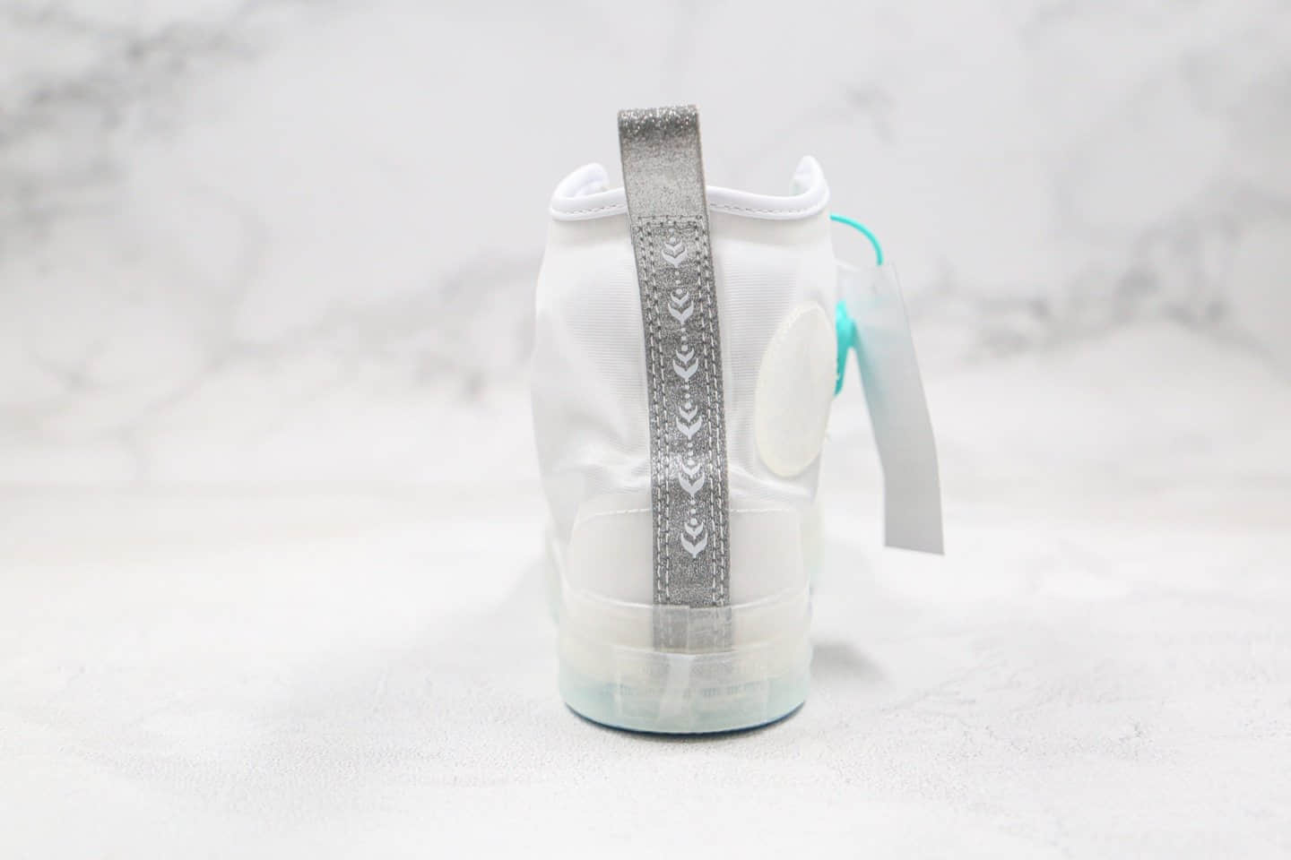 匡威CONVERSE公司级版本迪士尼冰雪奇缘联名款白色透明网纱复刻帆布鞋正确PU硅蓝软中底 货号:167356C