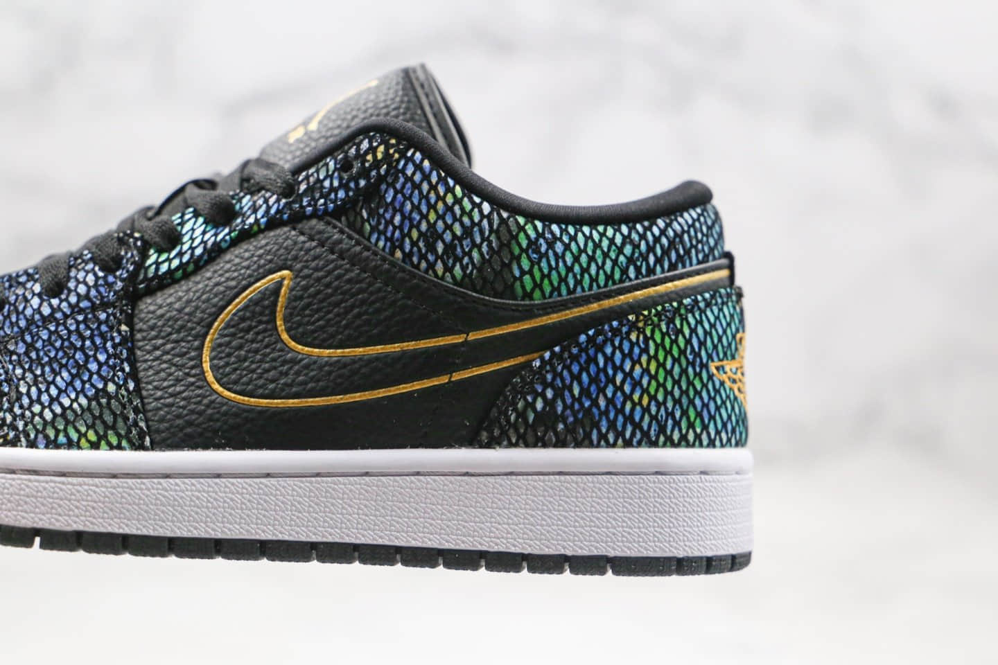 乔丹Air Jordan 1 Low BHM「Muiti-Colored Snakeskin」纯原版本低帮AJ1黑人月配色蛇鳞多彩蛇纹皮革原盒原标 货号:CW5580-001