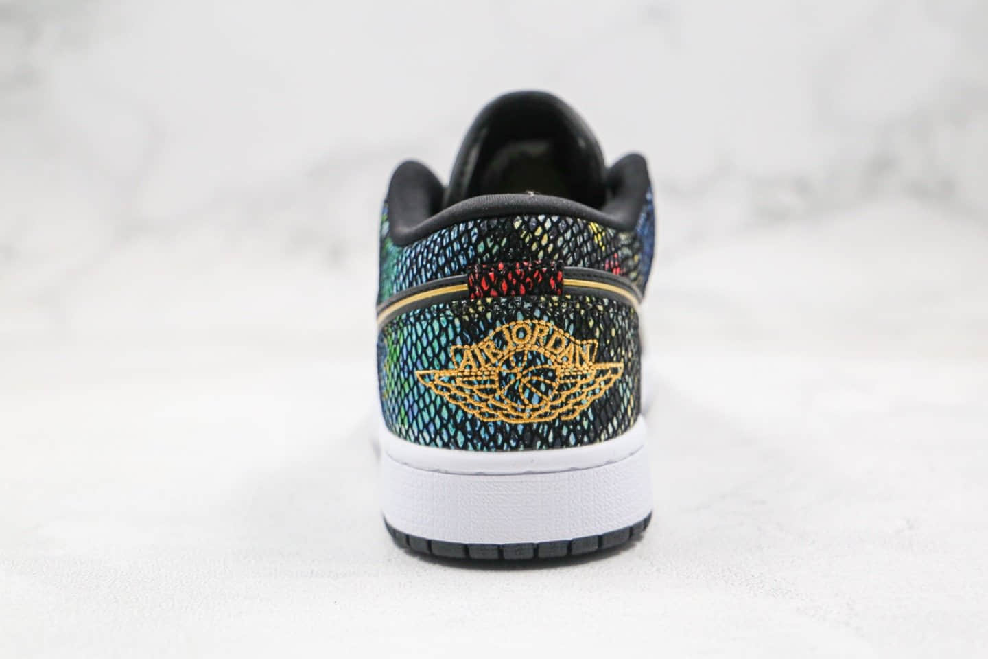 乔丹Air Jordan 1 Low BHM「Muiti-Colored Snakeskin」纯原版本低帮AJ1黑人月配色蛇鳞多彩蛇纹皮革原盒原标 货号:CW5580-001