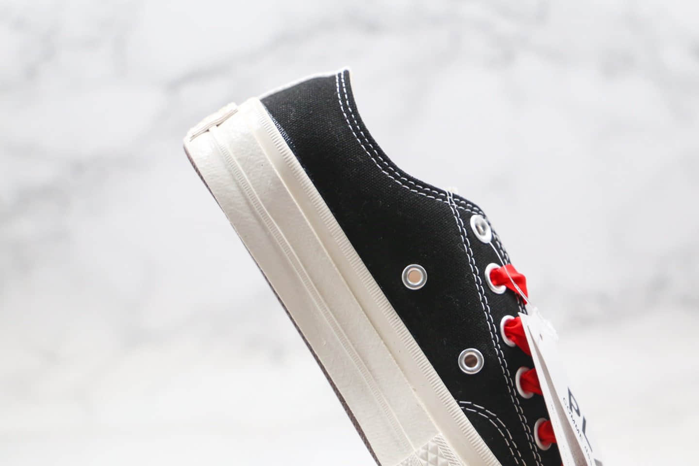 匡威Converse x CDG PLAY X CHANEL公司级版本香奈儿联名款低帮川久保玲黑白红爱心原厂硫化大底