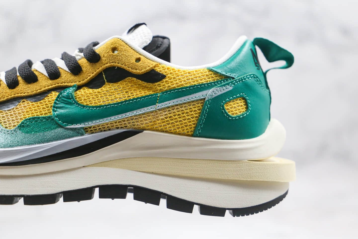 耐克Sacai x Nike Pegasus VaporFly SP Green Yellow Black White纯原版本华夫联名款重叠双钩走秀款黄绿色原鞋开模一比一打造 货号:BV0073-103