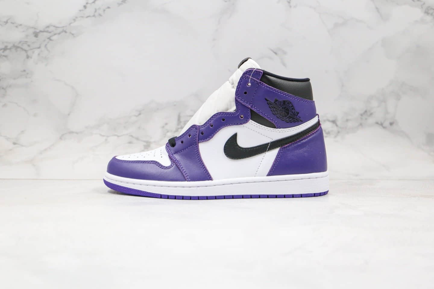 乔丹Air Jordan 1 Retro High OG Gym Purple纯原版本高帮AJ1新紫脚趾恶人紫色原厂头层皮革鞋面正确后跟定型 货号:555088-500