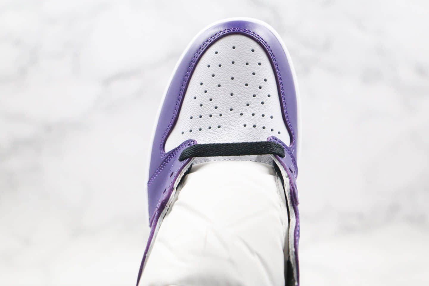 乔丹Air Jordan 1 Retro High OG Gym Purple纯原版本高帮AJ1新紫脚趾恶人紫色原厂头层皮革鞋面正确后跟定型 货号:555088-500