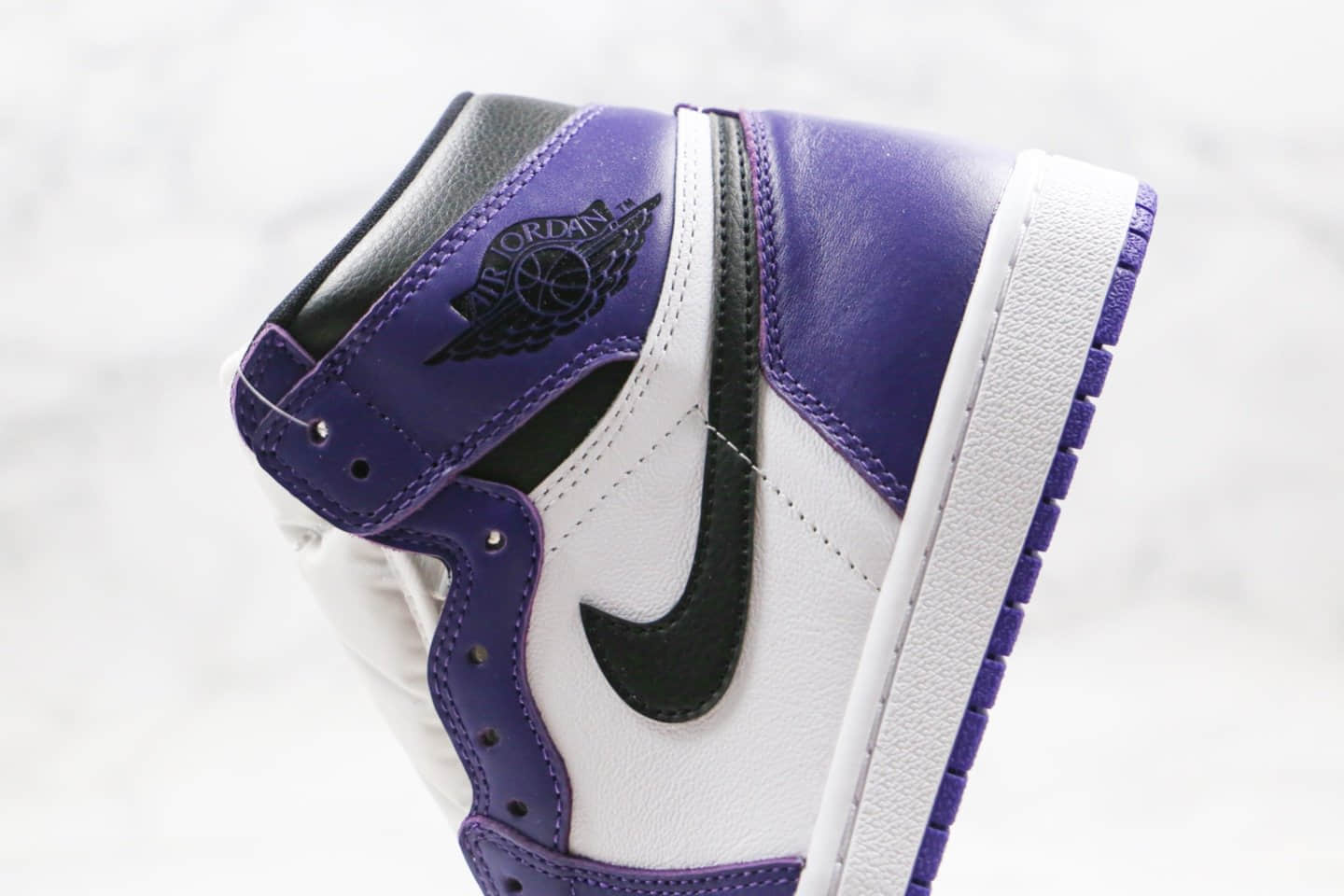 乔丹Air Jordan 1 Retro High OG Gym Purple纯原版本高帮AJ1新紫脚趾恶人紫色原厂头层皮革鞋面正确后跟定型 货号:555088-500