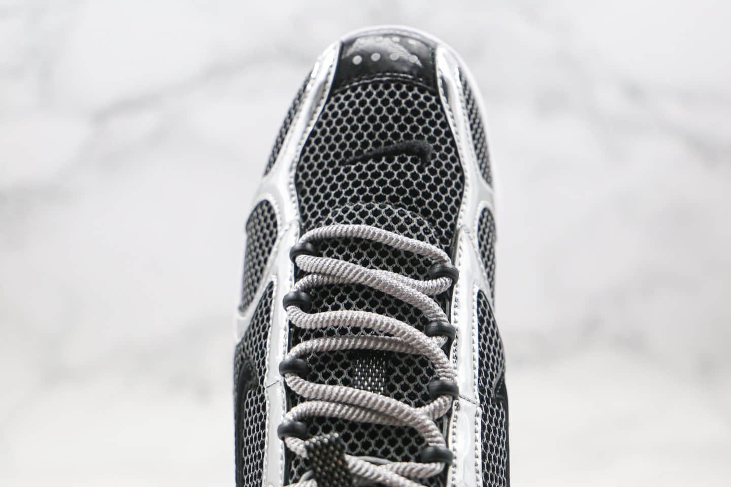 耐克Nike Air Zoom Spiridon Caged 2 x Stussy纯原版本斯图西联名款气垫鞋黑灰色斯皮里东牢笼2代乌金闪银内置真实气垫原盒原标 货号:CU1854-001