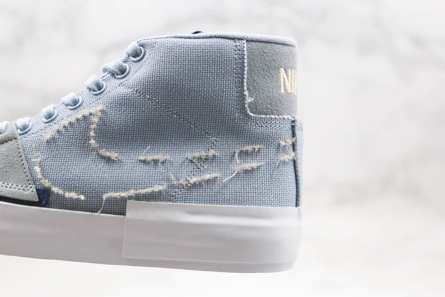 耐克Nike SB Zoom Blazer Mid Edge Hack Pack纯原版本高帮SB拆线解构雾霾蓝色原档案数据开发原盒原标 货号:CI3833-401