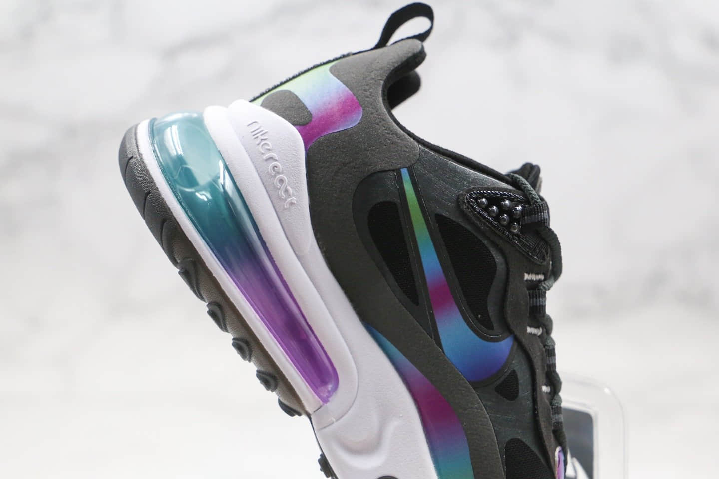 耐克Nike React Air Max 270V2纯原版本气垫鞋二代黑彩色内置真小潘气垫原盒原标 货号:CT5064-001