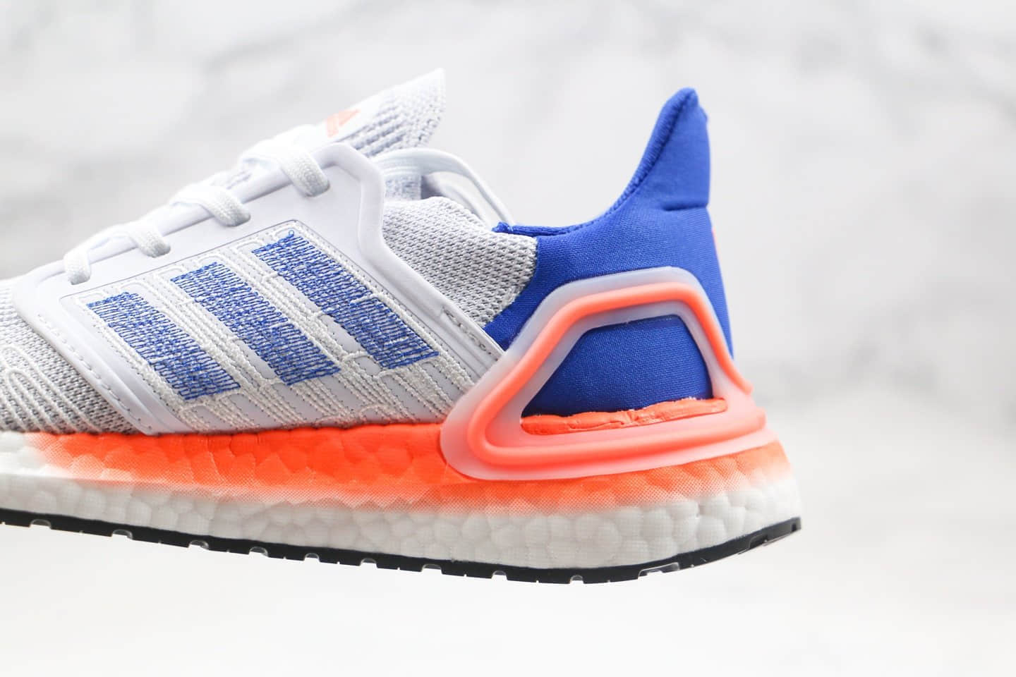 阿迪达斯Adidas UltraBoost 20纯原版本爆米花跑鞋UB6.0白蓝橙色原厂Boost爆米花缓震大底原盒原标 货号:EG0708