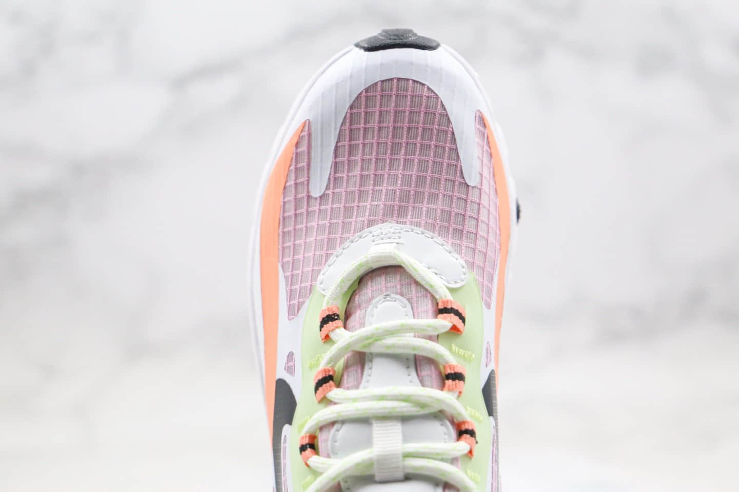 耐克Nike React Air Max 270V2纯原版本气垫鞋Max270二代白橙绿色内置真小潘气垫高清洁度鞋面 货号:CJ0620-600