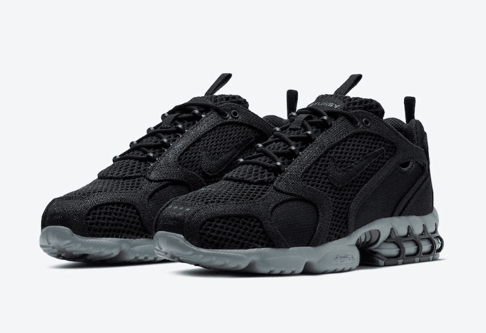 Stussy x Nike Air Zoom Spiridon Cage 2黑灰配色即将发售! 货号:CQ5486-001