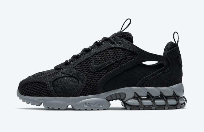 Stussy x Nike Air Zoom Spiridon Cage 2黑灰配色即将发售! 货号:CQ5486-001