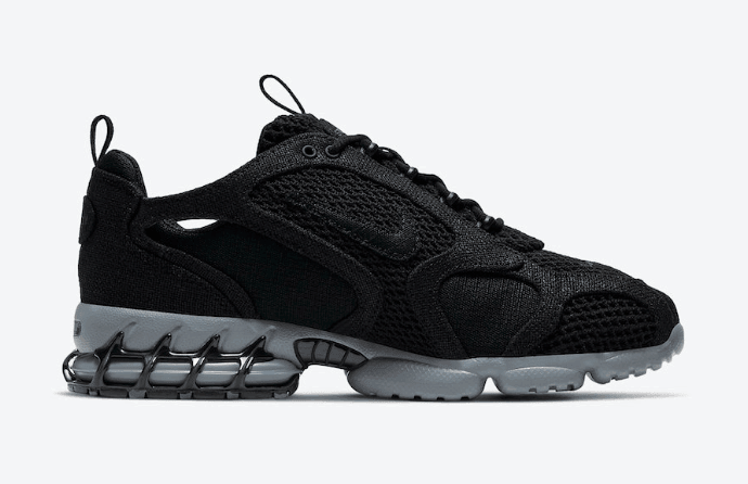 Stussy x Nike Air Zoom Spiridon Cage 2黑灰配色即将发售! 货号:CQ5486-001