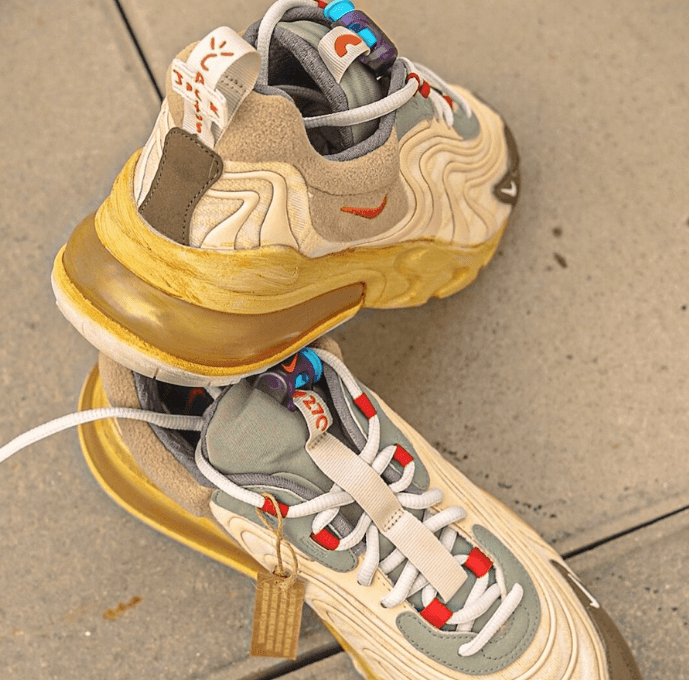 TS x Nike Air Max 270 React联名最新实物图曝光!月底发售! 货号:CT2864-200