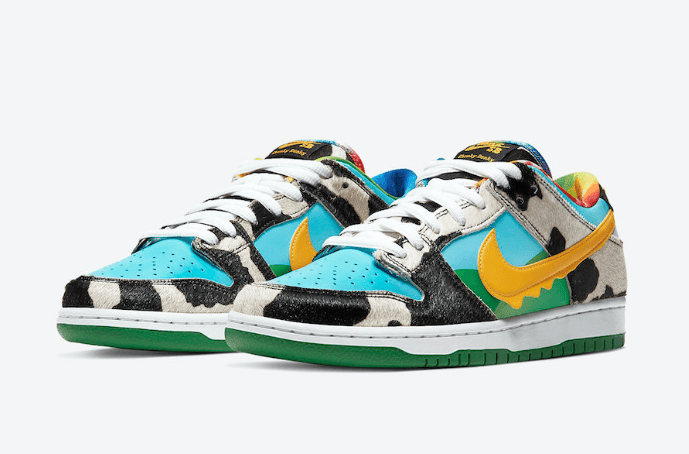 冰淇淋跨界联名!Ben&Jerry’s x Nike SB Dunk Low释出官图!下周发售! 货号:CU3244-100
