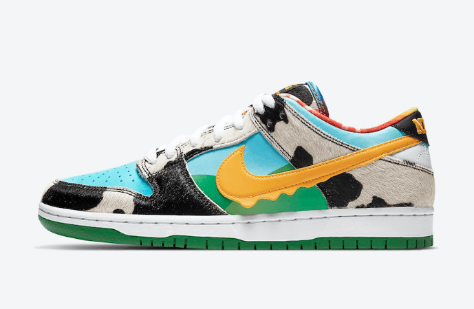 冰淇淋跨界联名!Ben&Jerry’s x Nike SB Dunk Low释出官图!下周发售! 货号:CU3244-100