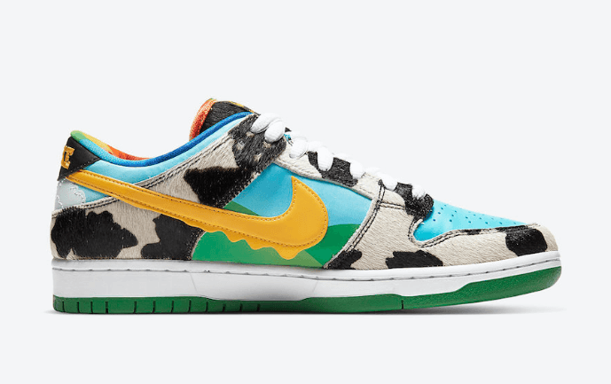 冰淇淋跨界联名!Ben&Jerry’s x Nike SB Dunk Low释出官图!下周发售! 货号:CU3244-100