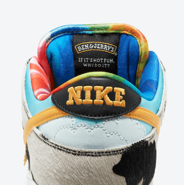 冰淇淋跨界联名!Ben&Jerry’s x Nike SB Dunk Low释出官图!下周发售! 货号:CU3244-100