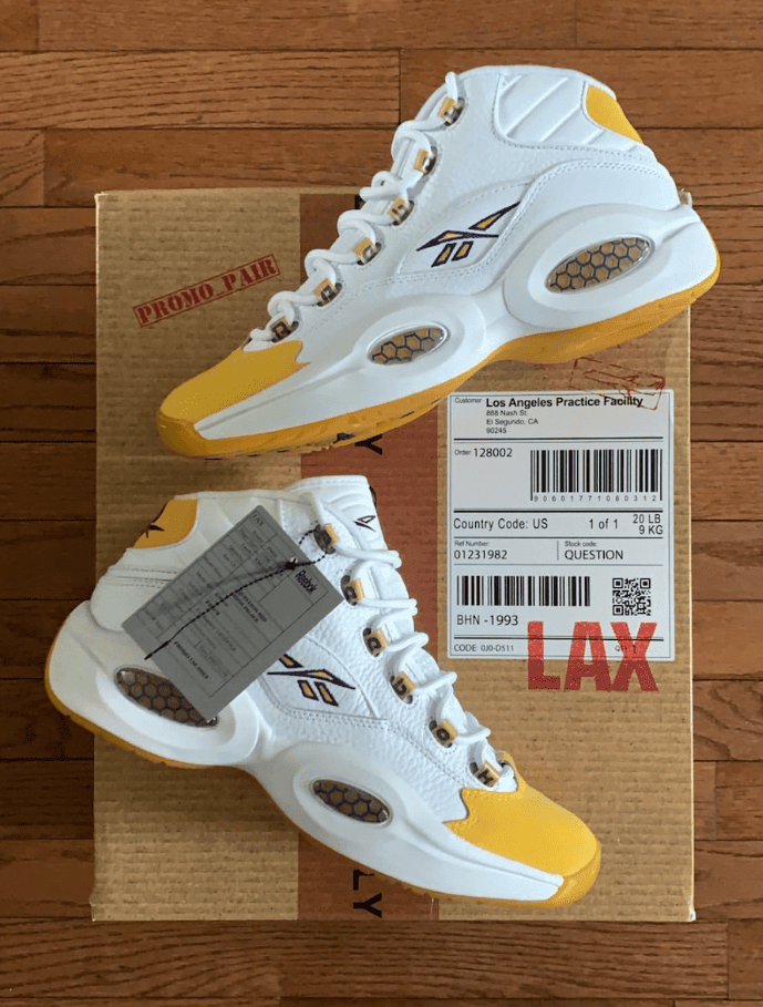 科比亲穿配色!湖人 Reebok Question复刻实物曝光!只是……