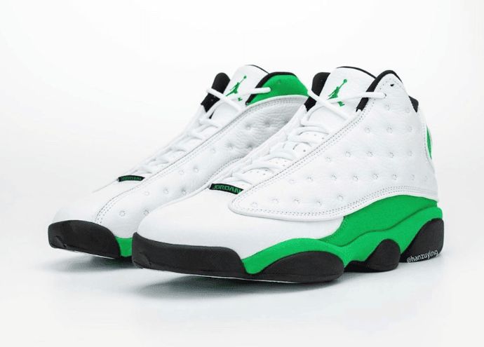 酷似天价雷阿伦 PE!AJ13 “Lucky Green”最新实物图曝光! 货号:DB6537-113