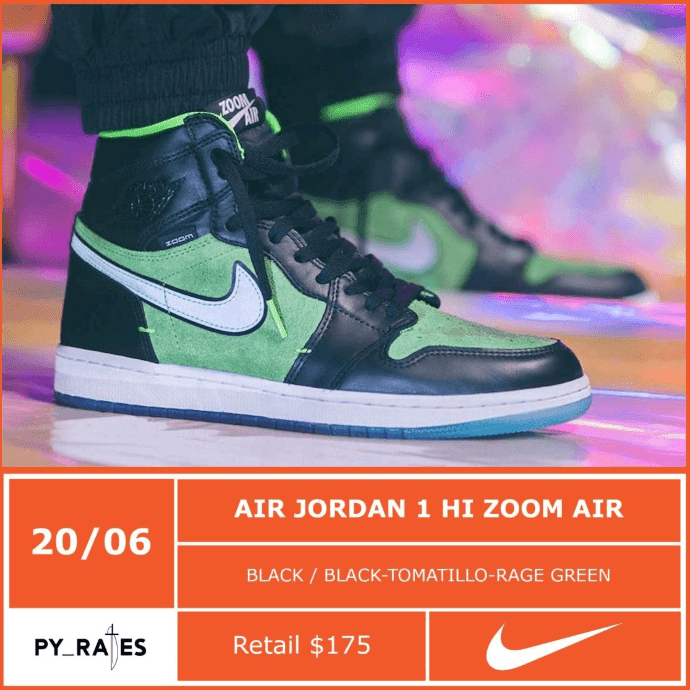 黑绿AJ1 Zoom下月发售!千万不要错过! 货号:CK6637-002