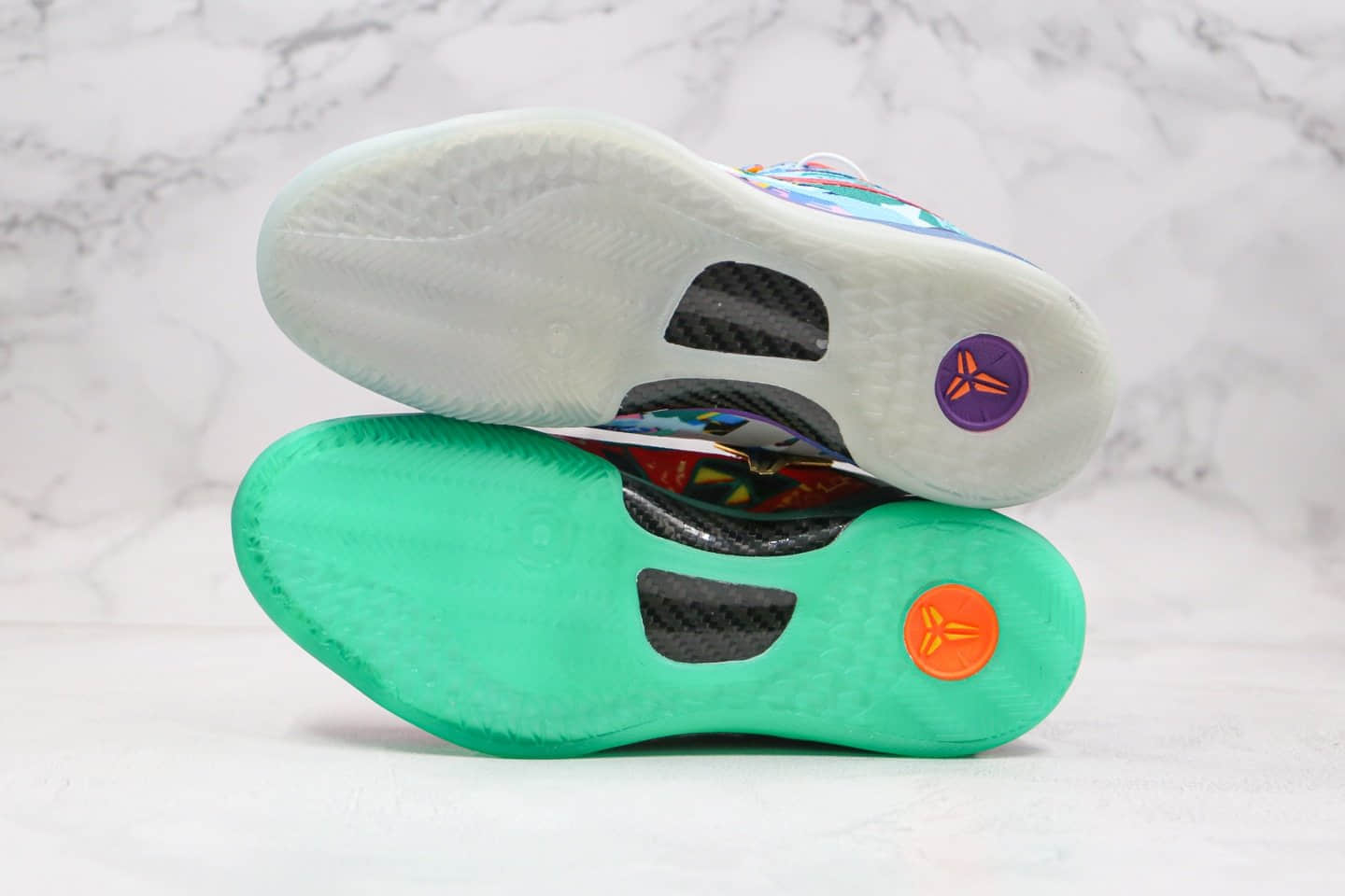 耐克Nike KOBE 8 SYSTEM GC纯原版本科比8代鸳鸯蓝绿色实战篮球鞋内置碳板气垫原档案数据开发 货号:635438-800