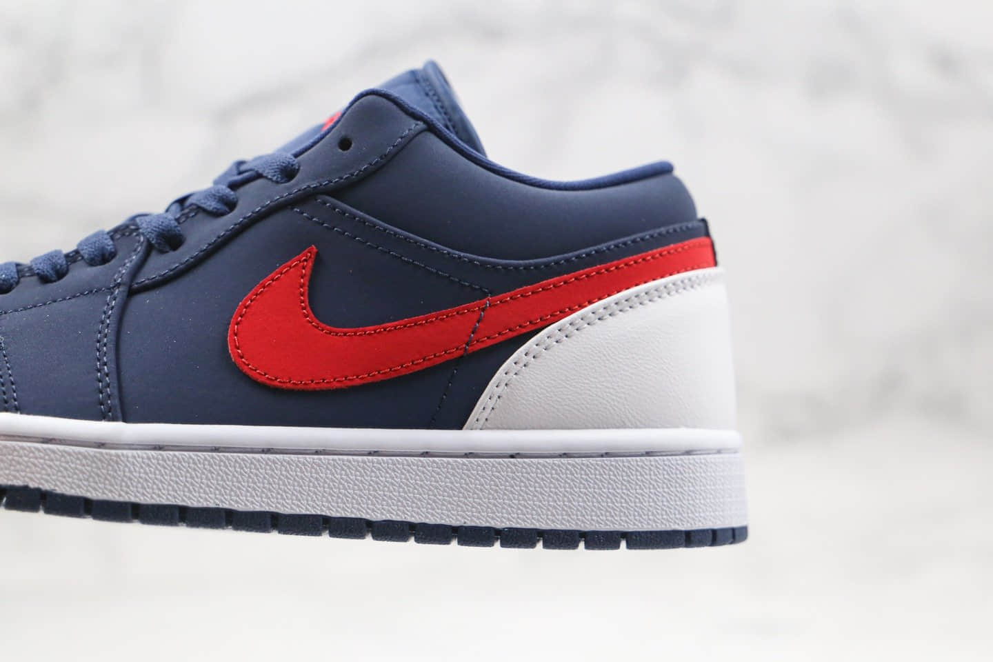 乔丹Air Jordan 1 Low纯原版本低帮AJ1爱国者蓝红白色内置气垫原档案数据开发 货号：CZ8454-400