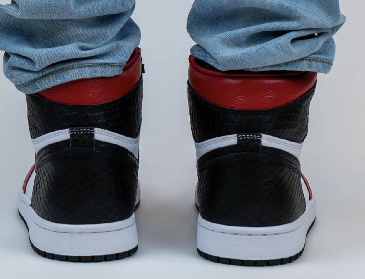 芝加哥丝绸蛇纹AJ1上脚美照释出!质感不俗! 货号:CD0461-601