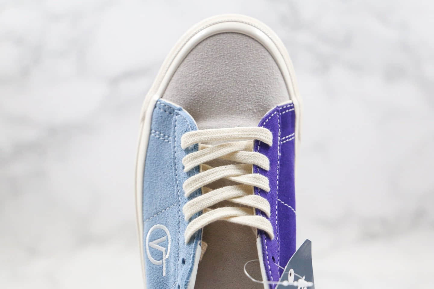 万斯VANS Sid DX纯原版本低帮余文乐小V复古拼色日系板鞋篮紫色原厂硫化大底 货号:VN0A4BTXIB