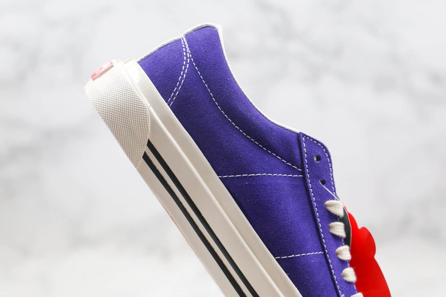 万斯VANS Sid DX纯原版本低帮余文乐小V复古拼色日系板鞋篮紫色原厂硫化大底 货号:VN0A4BTXIB