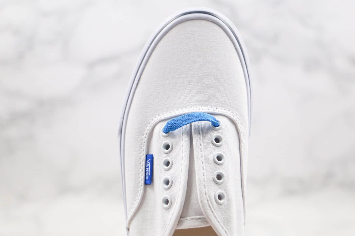 万斯Vans Authentic BMX公司级版本安纳海姆低帮侧边字母印花涂鸦白蓝色原厂硫化大底内置钢印 货号:VN0A38EMQ9M