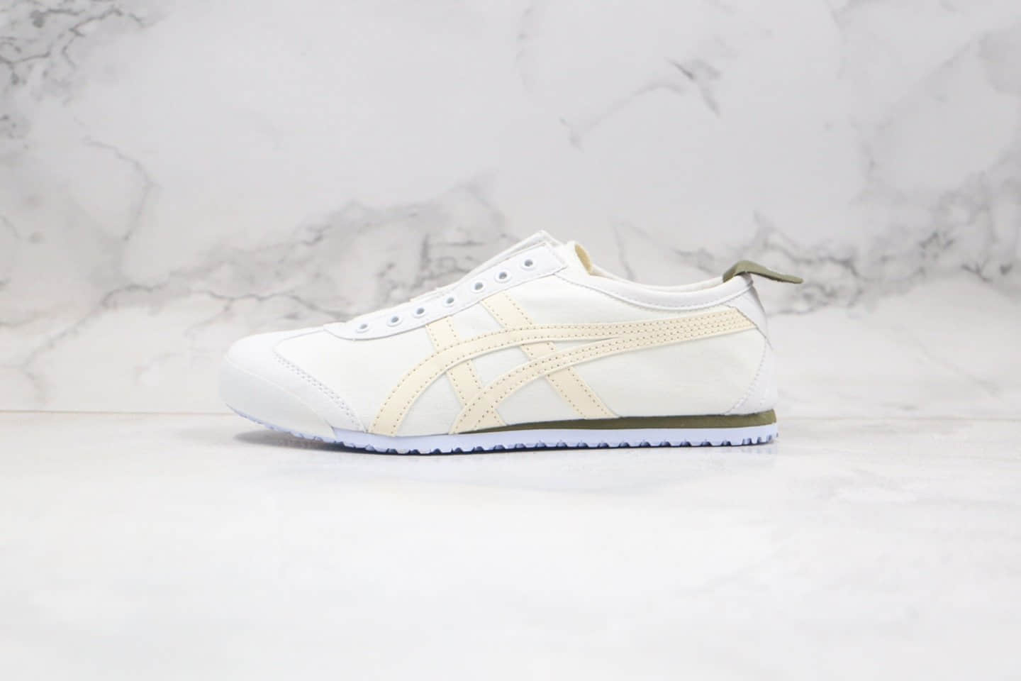 亚瑟士Asics Onitsuka tiger ICO 66 SLIP纯原版本鬼冢虎无鞋带一脚蹬帆布鞋白色原厂四联吊牌齐全 货号:1183A364-104