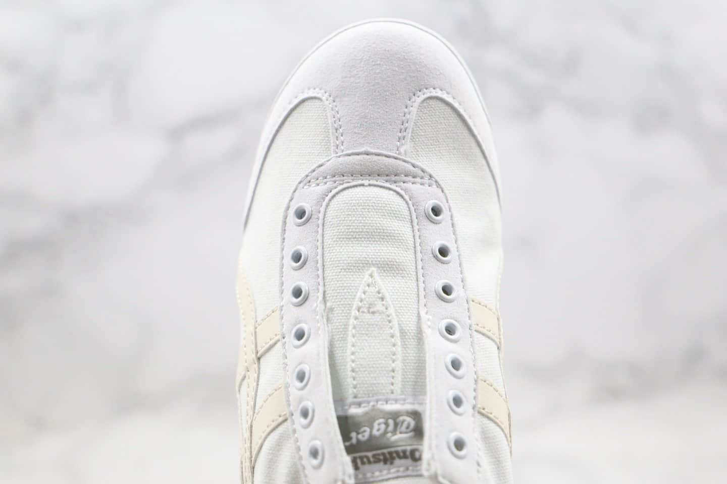 亚瑟士Asics Onitsuka tiger ICO 66 SLIP纯原版本鬼冢虎无鞋带一脚蹬帆布鞋白色原厂四联吊牌齐全 货号:1183A364-104