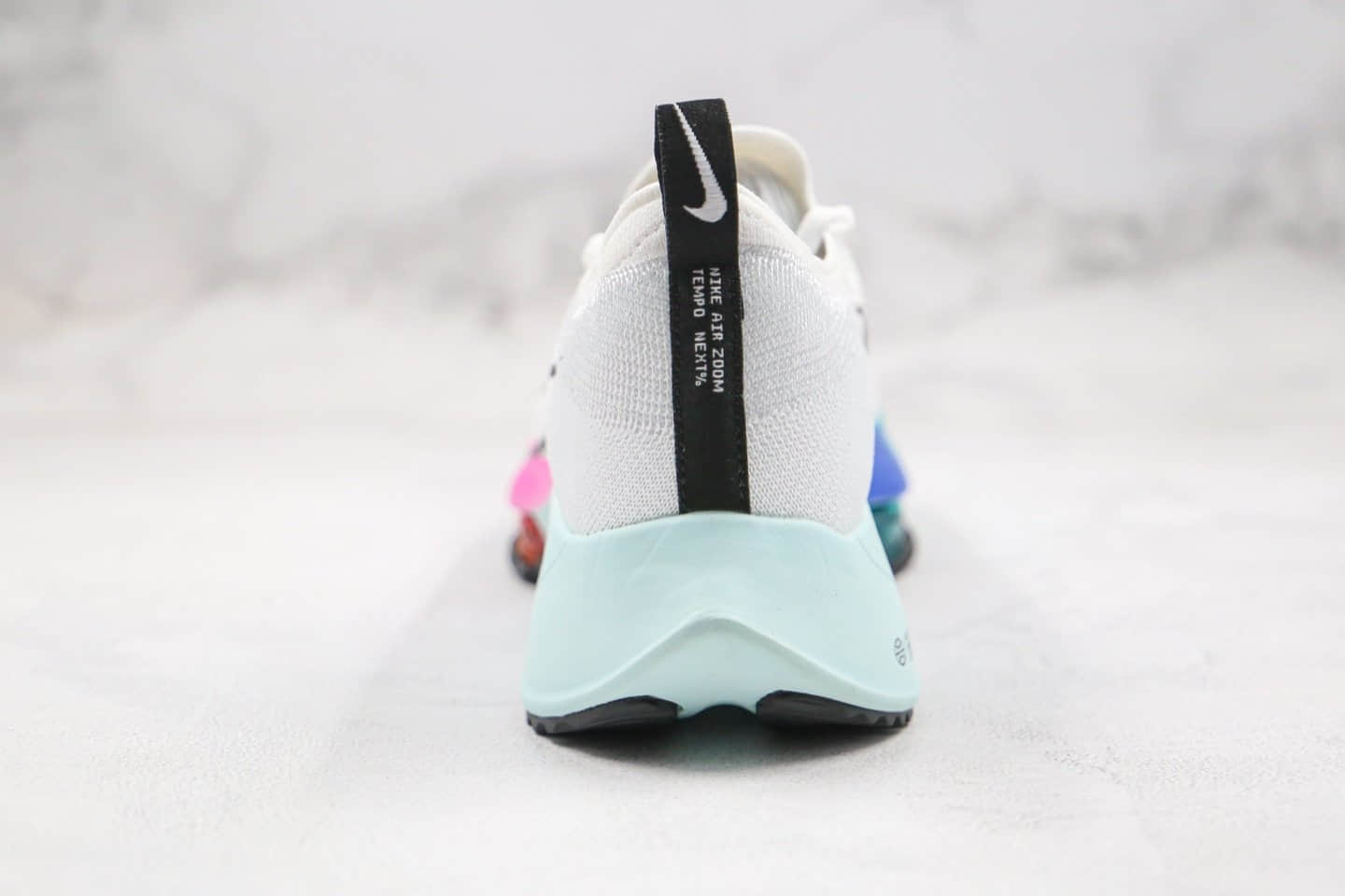 耐克Nike Air Zoom Alphafly NEXT%纯原版本马拉松气垫慢跑鞋鸳鸯白粉蓝色内置碳板气垫支持高强度慢跑 货号:CI9923-300