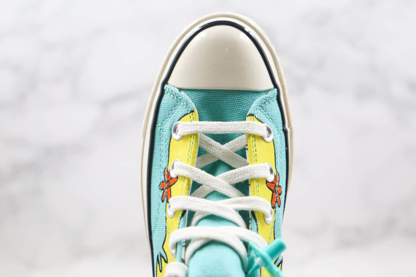 匡威Converse x Scooby-Doo Chuck 1970s公司级版本史酷比联名高帮帆布鞋蓝黄色原盒原吊牌 货号:169072C