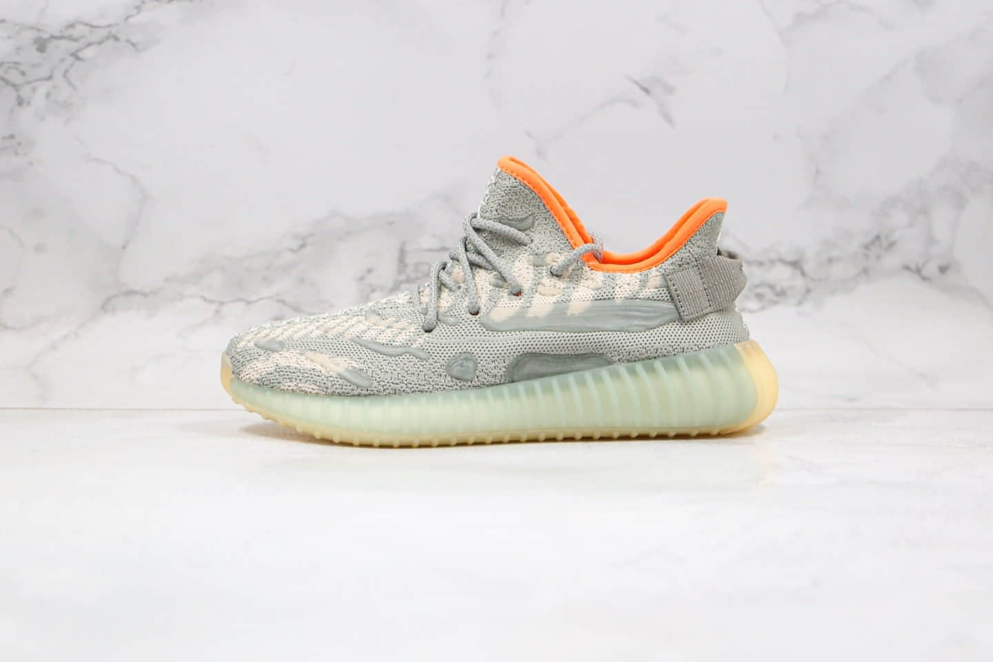 阿迪达斯adidas Yeezy 350 V3 white water drop公司级版本水滴夜光系列哈密瓜绿真巴斯夫爆米花大底 货号：FC9216