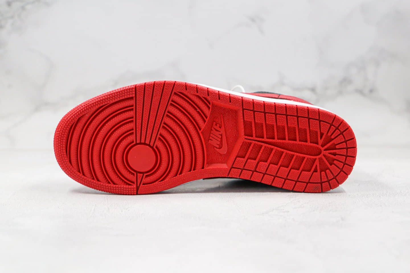 乔丹Air Jordan 1 Low纯原版本低帮AJ1黑红禁穿黑红色内置气垫区别市面通货版本 货号:553558-606