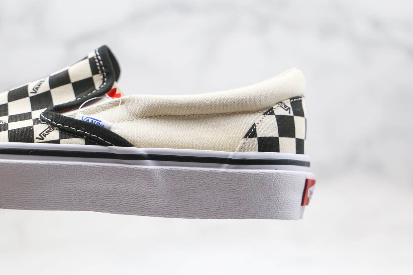 万斯VANS slipon Pro公司级版本低帮硫化板鞋字母logo黑白棋盘格一脚蹬内置钢印原盒原标 货号:VN00097M9X1