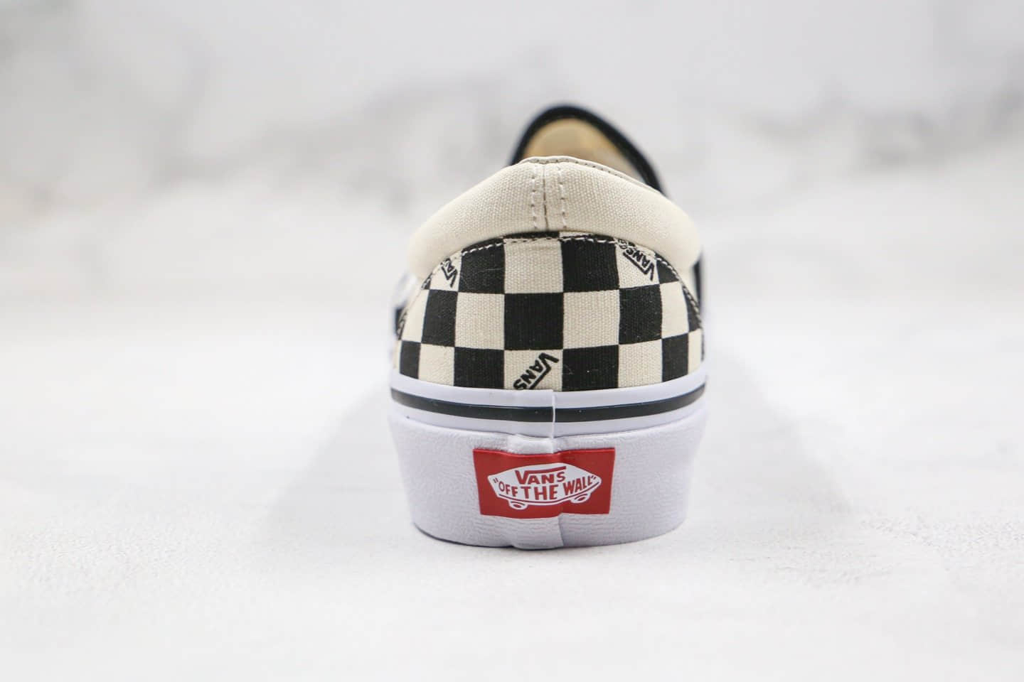 万斯VANS slipon Pro公司级版本低帮硫化板鞋字母logo黑白棋盘格一脚蹬内置钢印原盒原标 货号:VN00097M9X1