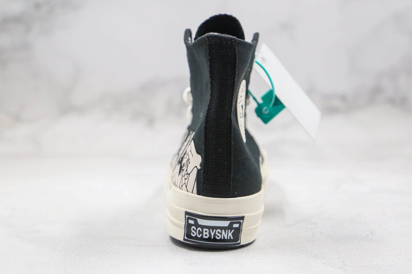 匡威Converse x Scooby-Doo公司级版本史酷比联名款高帮黑白色人物涂鸦帆布鞋原档案数据开发 货号:169072C