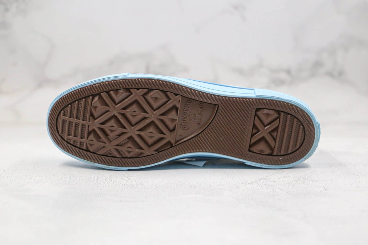 匡威Converse all star公司级高帮白蓝色帆布鞋原厂硫化大底原档案数据开发 货号:568805C