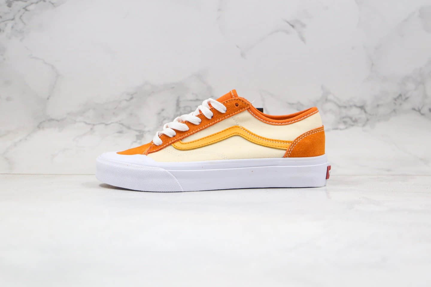 万斯Vans Style 36公司级版本低帮板鞋拼色撞色汽水系列白橙色原厂硫化大底 货号:VN0A3DZ3VXY