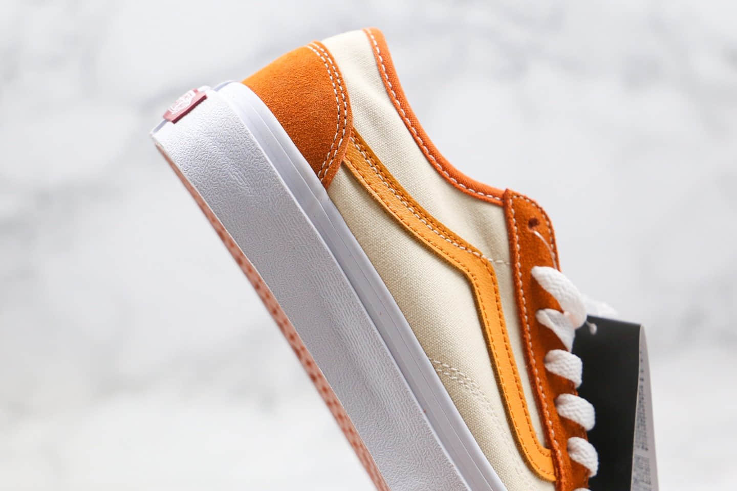 万斯Vans Style 36公司级版本低帮板鞋拼色撞色汽水系列白橙色原厂硫化大底 货号:VN0A3DZ3VXY