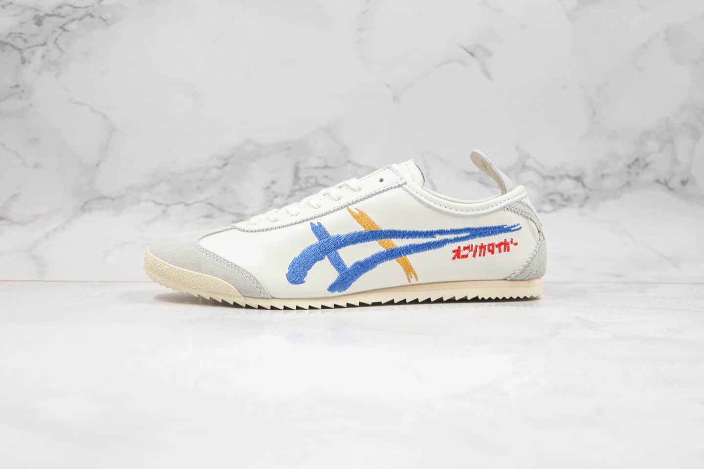 亚瑟士Onitsuka Tiger NIPPON MADE MEXICO 66 DELUXE メキシコ 66 デラックス纯原版本鬼冢虎手工鞋米白色低帮帆布鞋内置芯片 货号:1181A119-100