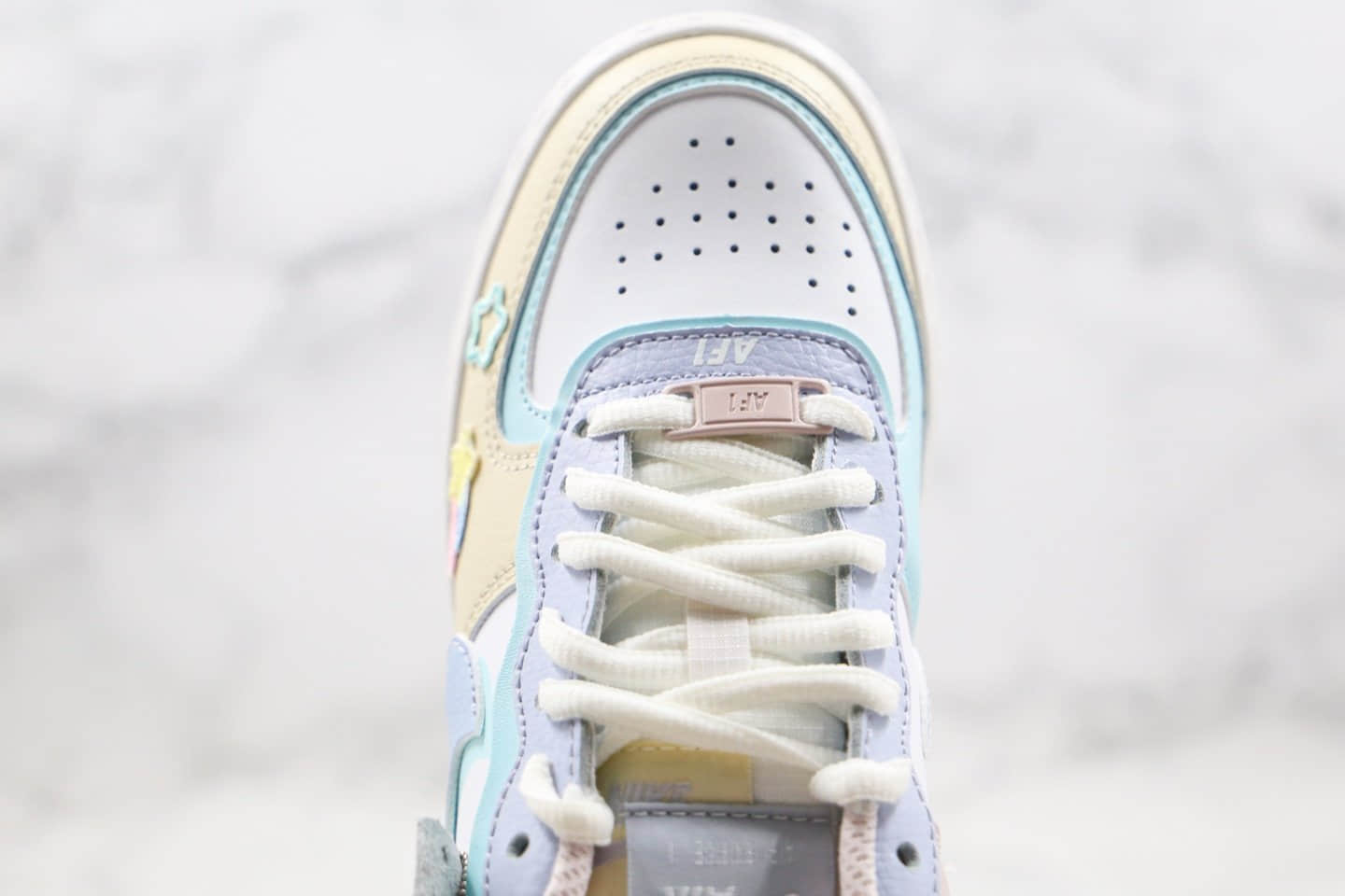 耐克Nike WMNS Air Force 1 Shadow纯原版本低帮空军一号马卡龙紫罗兰配色原档案数据开发 货号：CI0919-106