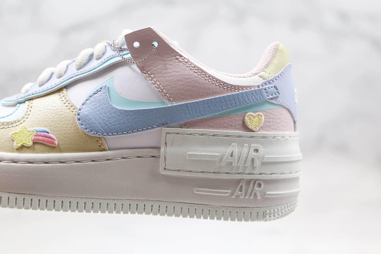 耐克Nike WMNS Air Force 1 Shadow纯原版本低帮空军一号马卡龙紫罗兰配色原档案数据开发 货号：CI0919-106