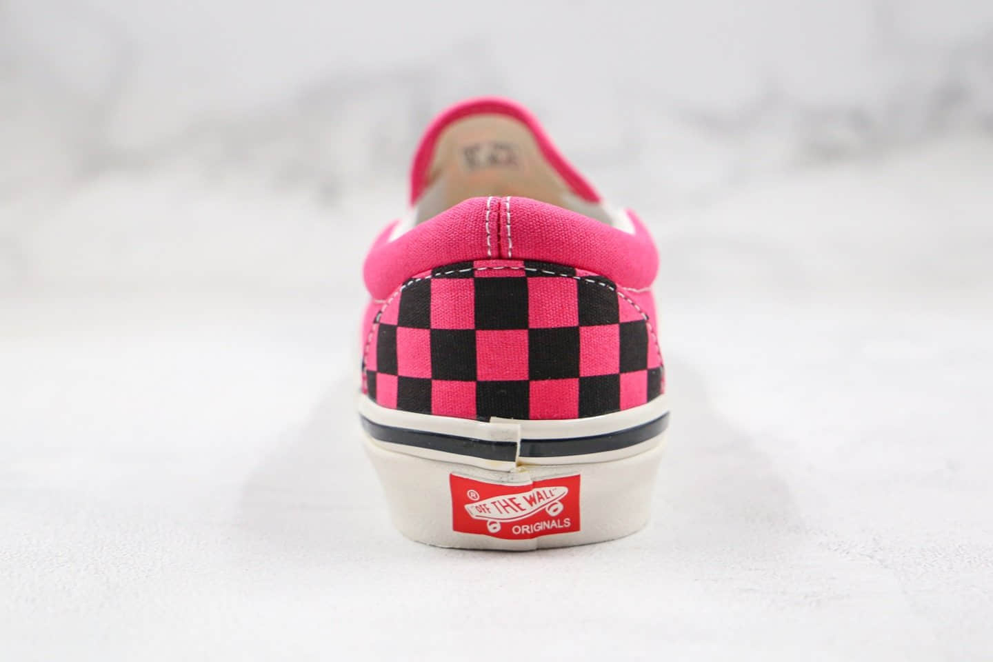 万斯Vans Atuthentic公司级版本安娜海姆棋盘格子玫粉色硫化板鞋原档案数据开发原厂硫化大底