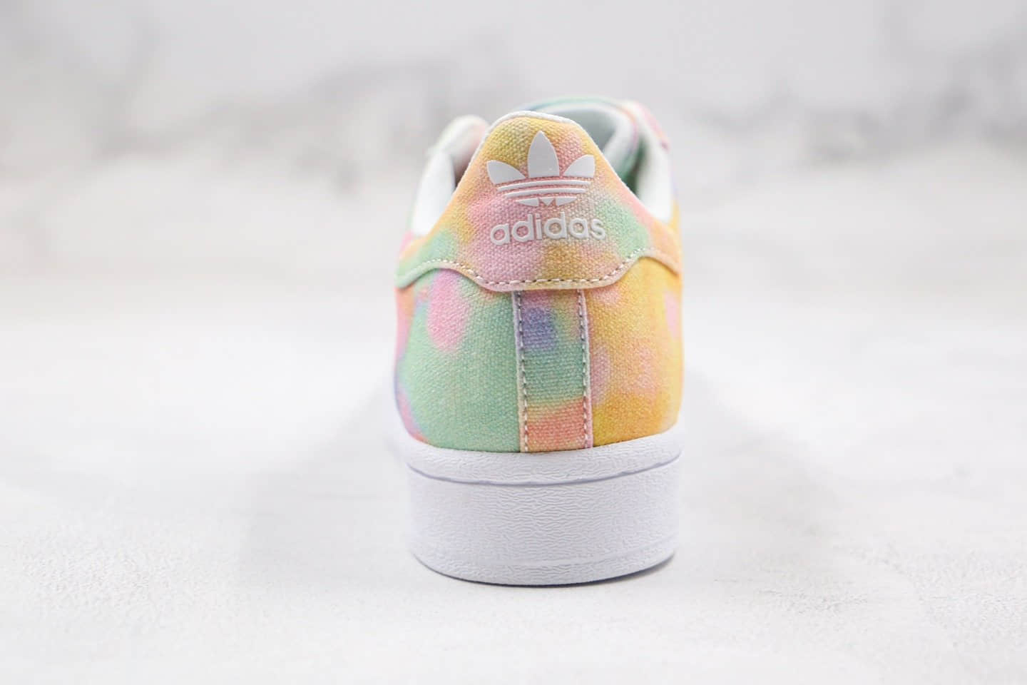阿迪达斯Adidas Superstar Originals Superstar纯原版本三叶草贝壳头彩虹帆布扎染渐变粉色原盒原标正确鞋面卡色 货号:FY1268