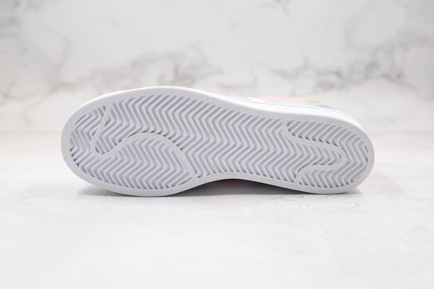 阿迪达斯Adidas Superstar Originals Superstar纯原版本三叶草贝壳头彩虹帆布扎染渐变粉色原盒原标正确鞋面卡色 货号:FY1268