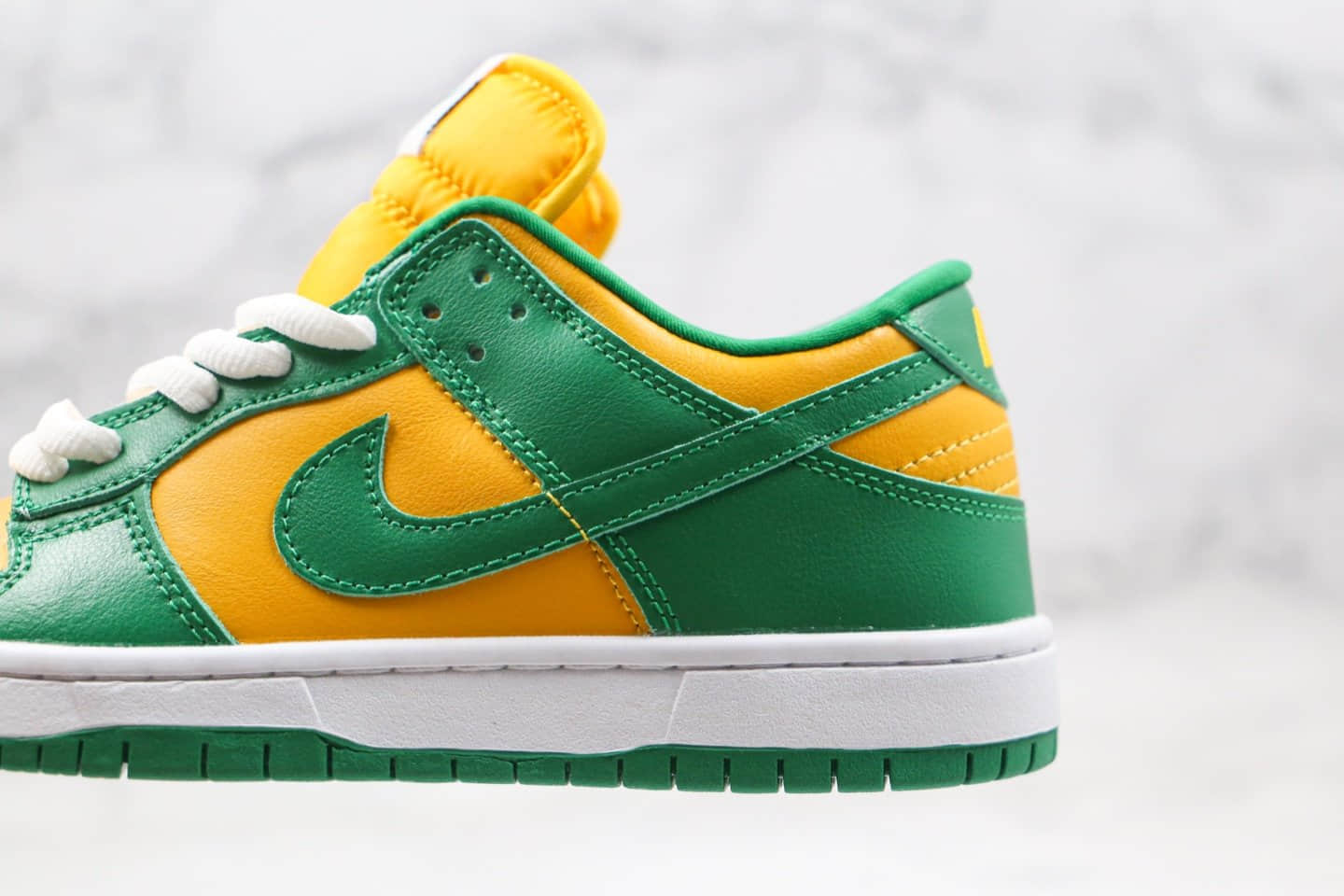 耐克Nike SB Dunk Low SP Brazil纯原版本低帮SB板鞋柠檬黄绿色巴西配色内置Zoom气垫原盒原标 货号：CU1727-700