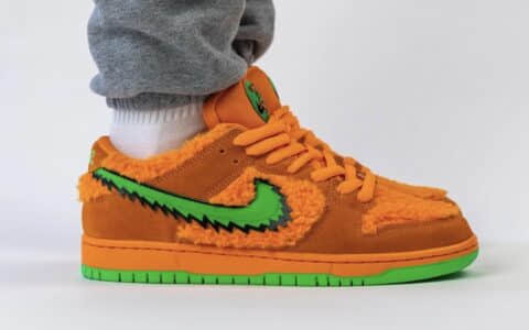 Grateful Dead x Nike SB Dunk Low橙色小熊上脚图释出!吸睛指数爆棚! 货号:CJ5378-800